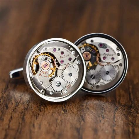 tudor watch cufflinks silver.